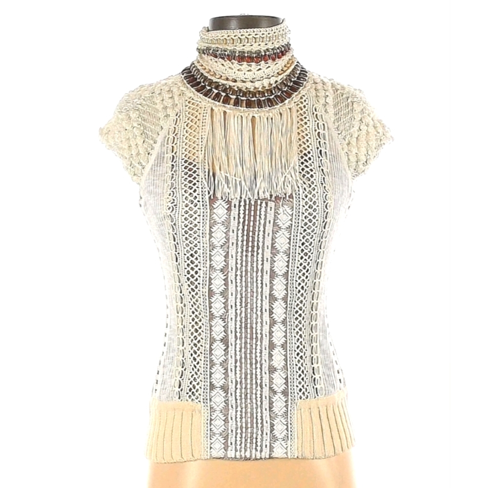 Byron Lars knit top with beading